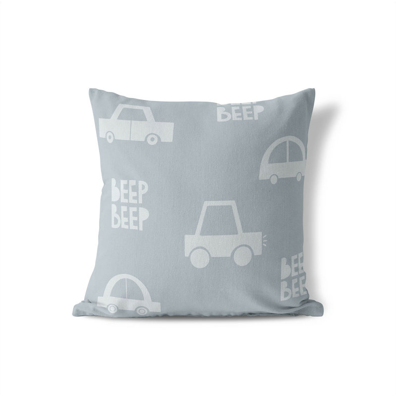 Coussin Beep, Bleu ardoise, H 26 po x l 26 po