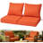 Fade Resistant Outdoor Chair Cushions Set Of 2, Deep Seat Patio Cushions 22 X 24 With Removable Cover, 28D High Resilience Foam Replacement Outdoor Seat Cushions With For Sofa, Adirondack Chair, Sectional,Orange-124896517-124896511