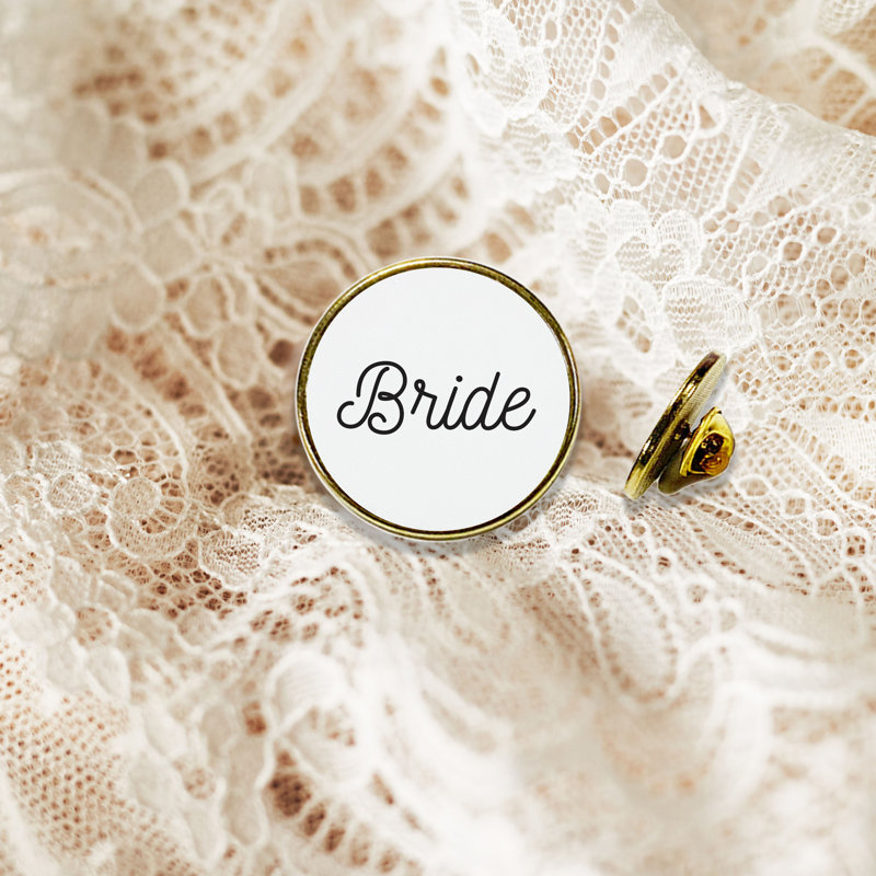 Épinglette Bridesman, Mariée 