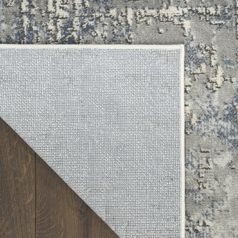 Tapis d'intérieur moderne gris foncé Graelyn 2 pi 2 po x 3 pi 9 po, Rectangle 2 pi 2 po x 3 pi 9 po