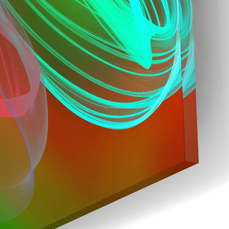 Orren Ellis «Inverted Color In The Lines 7» par Irena Orlov, art mural en verre acrylique, H 12 po x l 16 po x P 0,13 po