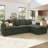 L-Shaped Corduroy Modular Sectional with Storage -2125784409