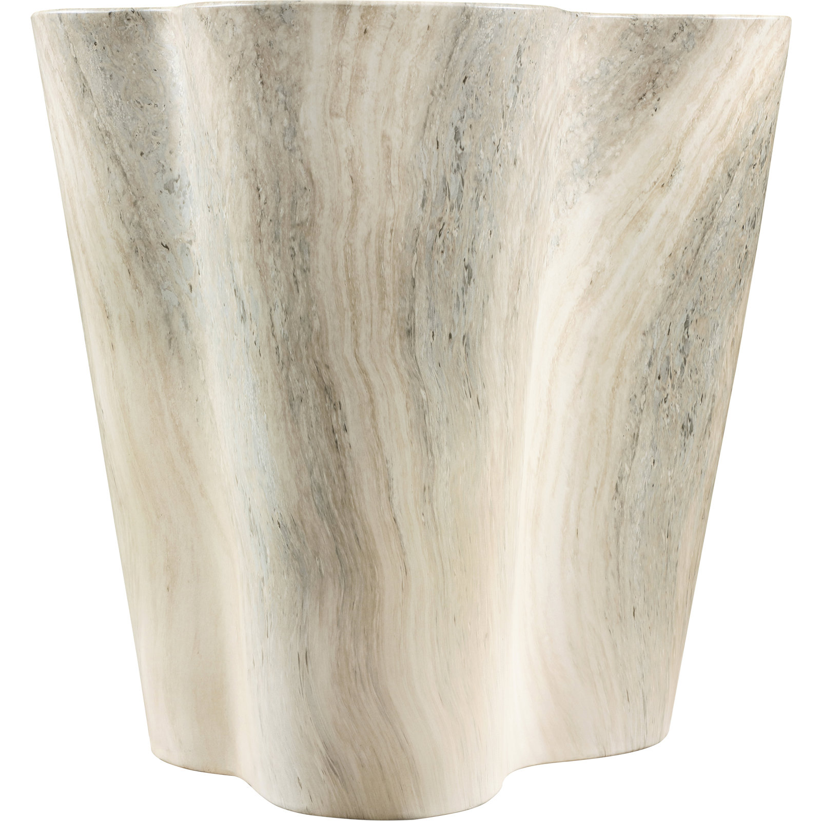 Barrett End Table, 22" H x 22" W x 18" D, Travertine 1