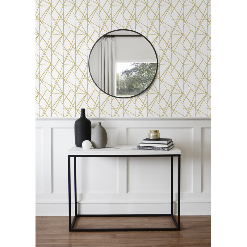 Rouleau de papier peint autocollant L 18 pi x l 20,5 po Nieem, Or métallique