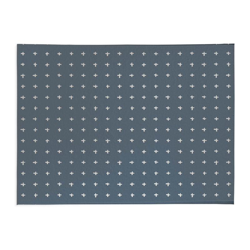 Tapis de cuisine Criss, Bleu, Rectangulaire 3 pi x 5 pi