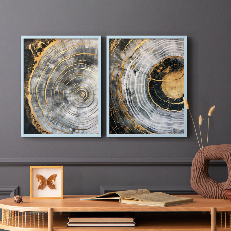 ABSTRACT Series CCXLVII - Reproduction encadrée de qualité supérieure - prête à être accrochée - aucun clou requis - aucun clou requis