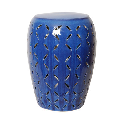 TABOURET / BATIER Caynan Margaretta, bleu 14 x 20 po