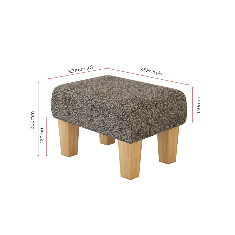 Autryville Wood Contemporary Leg, Boucle, Granite, Natural