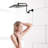 12" Shower Head With Stainless Steel And Adjustable Arm - Matte Black Versatile