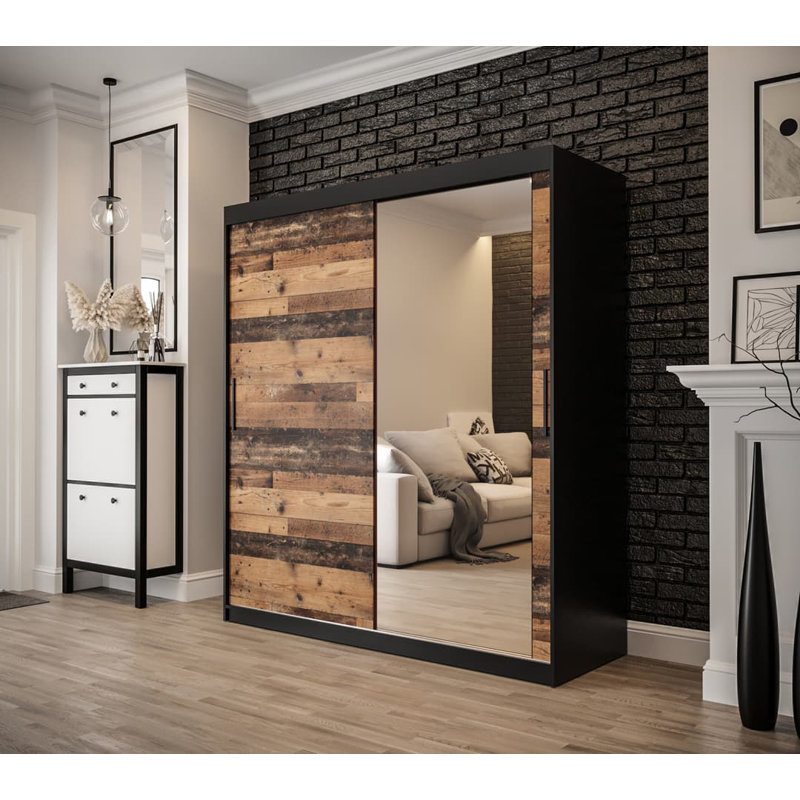 Abyad 2 Door Manufactured Wood Wardrobe