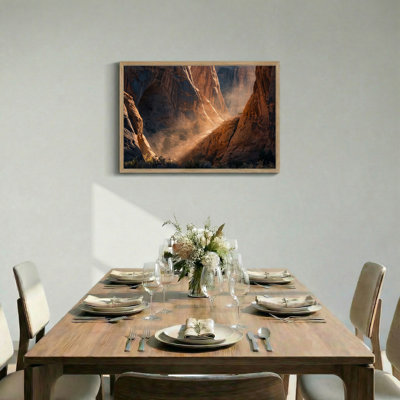 «Orange Sandstone Canyon Formation», art mural sur toile Misty Light