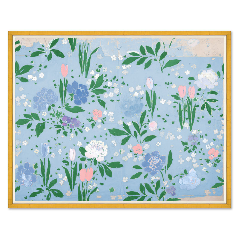 Bonjour Pivoine Print by Paule Marrot Soicher Marin, Gold