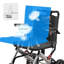 Lightweight Folding Transport Wheelchair for Seniors & Adults – 17" Wide Seat, Aviation Aluminum Frame, Locking Handbrakes, invert-Up Armrests, Swing-Away Footrests, Comfortable & Portable