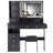 41" Large Size Left Drawer Desktop Vanity Table+Cushioned Stool Dresser Set, 2 AC+2 USB Power Station, Hair Dryer Stand, Extra Large Touch Control LED Mirror, 3-Color Switch, EPA, GCC, UL Certificate-1939605310