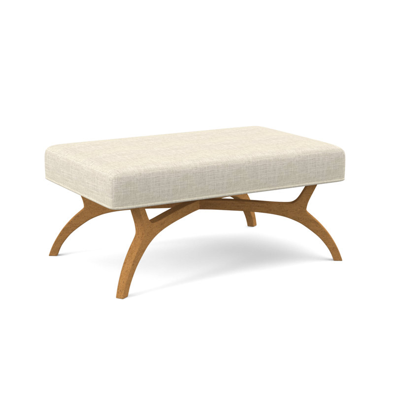 Ansel Upholstered Bench, Amber, Stepping Stones Ivory