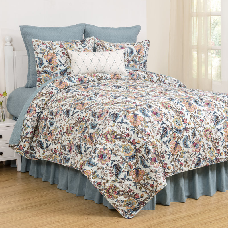 Ensemble de courtepointe réversible Tansy, Courtepointe double / grand et 2 taies décorative