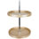 24" Round Banded Lazy Susan Set with Twist and Lock Adjustable Pole