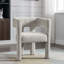 Chaise de salle à manger rembourrée en tissu-1547046088