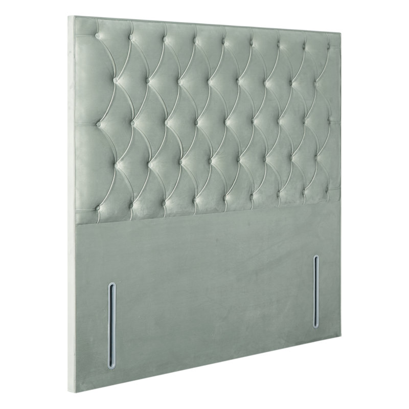 Upholstered Headboard, Small Double (4'), Sage, Velvet