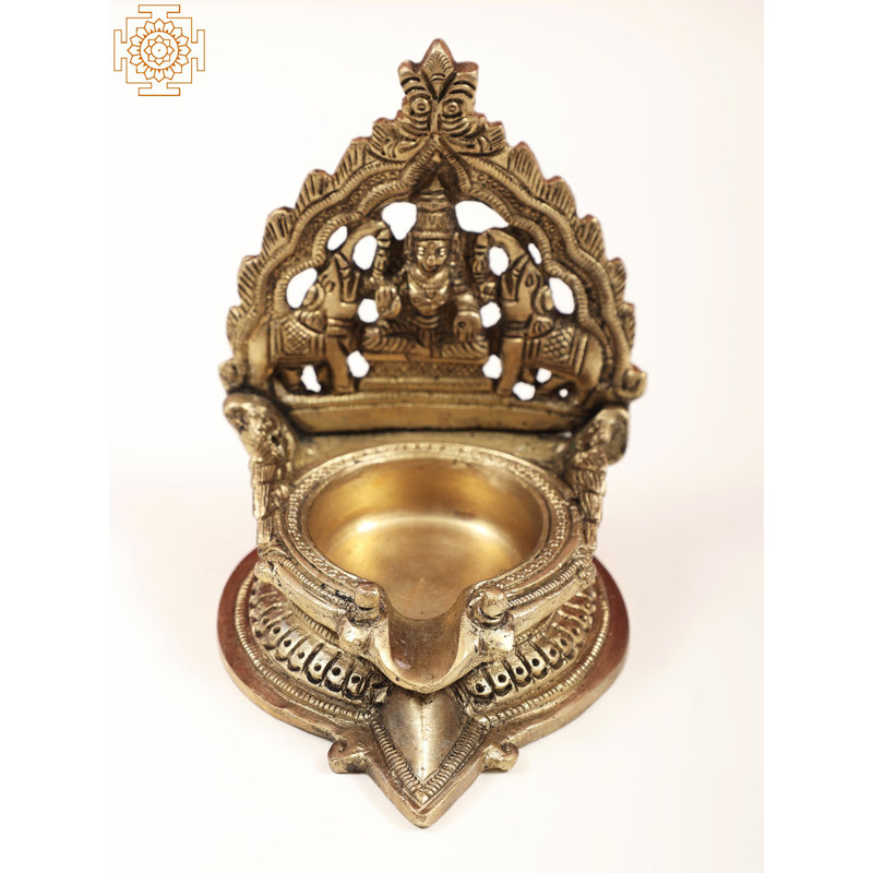 Laiton Gajalakshmi Wick Diya
