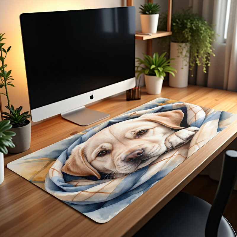 Polyester Desk Pad, 14.4x12.1