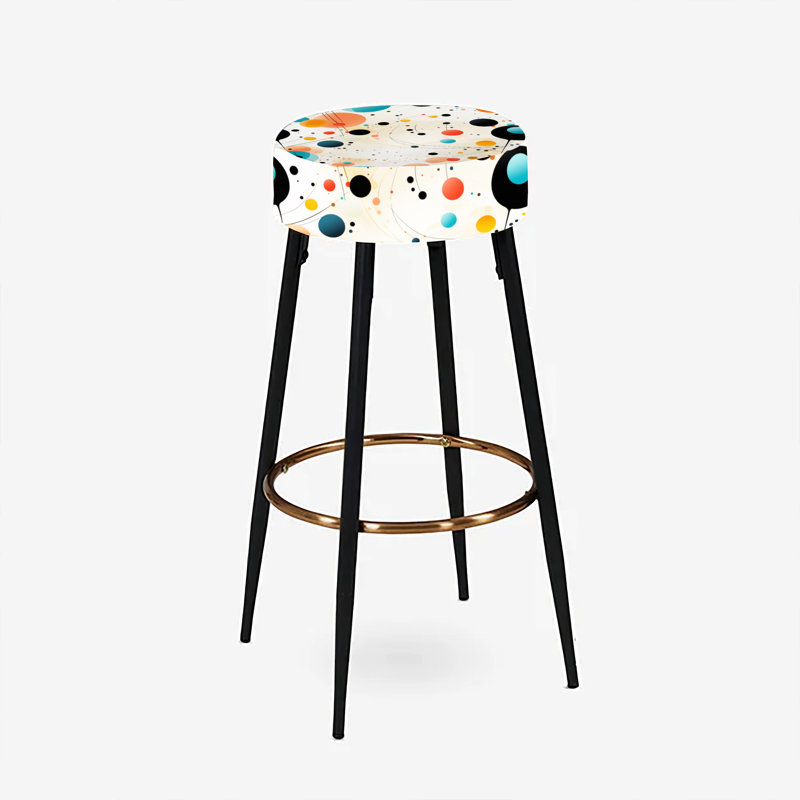 Ensemble de 2 tabourets de bar rétro Futurism Polka Dots