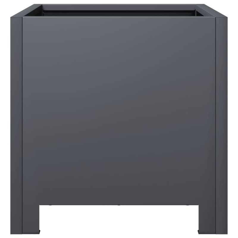Ashvini Outdoor Planter Box, 11.81" H x 11.81" W x 11.81" D, Anthracite