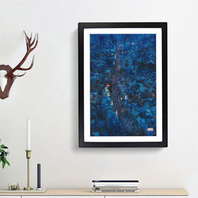 Road Through Tokyo in Japan - Picture Frame Graphic Art Print