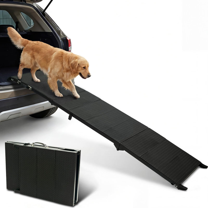 Rampe pliante 71 po pour voiture, VUS et camion - Rampe portative antidérapante pour grands chiens jusqu'à 350 lb