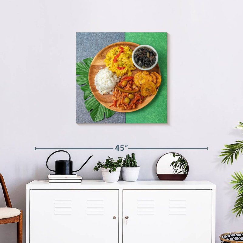 Assiette de nourriture cubaine Yarlin, H 24 po x l 24 po