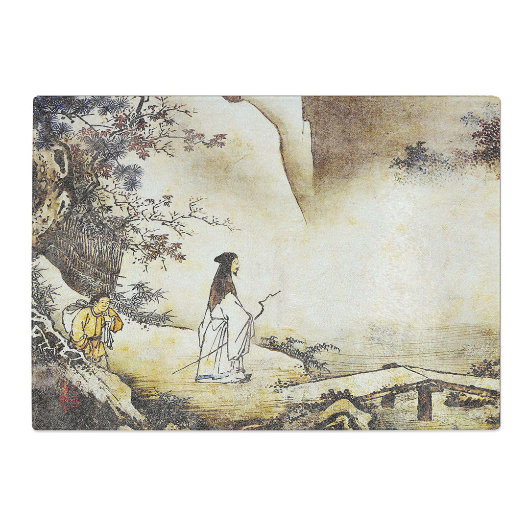 Tempered Glass Landscape by Kano Masanobu Chopping Board
