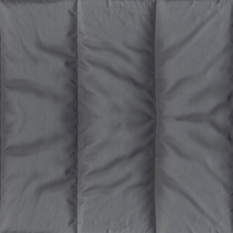 Palm Beach Coverlet, Twin Coverlet, Charcoal Gray Cotton