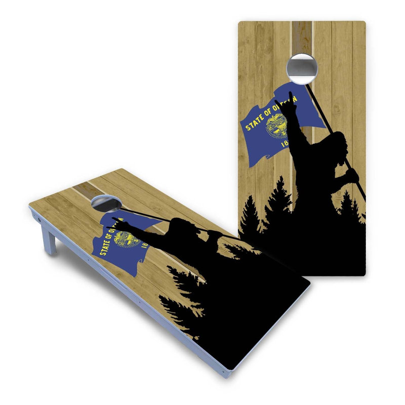 Ensemble de cornhole Sasquatch Oregon, Ajouter un étui et des lumières