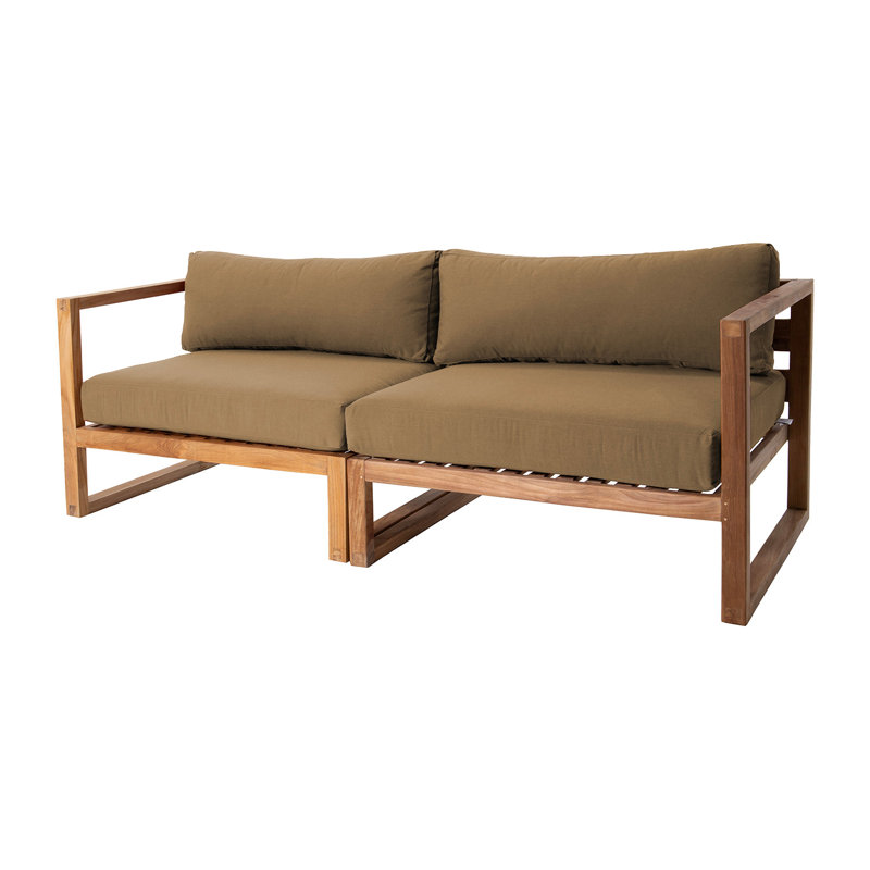 Jalyric 84'' Teak Outdoor Sofa, Cocoa
