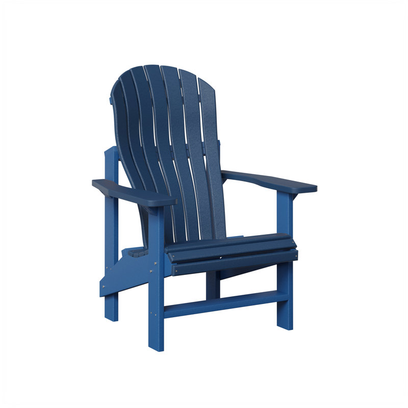Chaise Adirondack droite Berlin Gardens, Bleu marine avec bleu pacifique