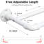 Anastasas Matte White Adjustable Double Curtain Pole-774955906