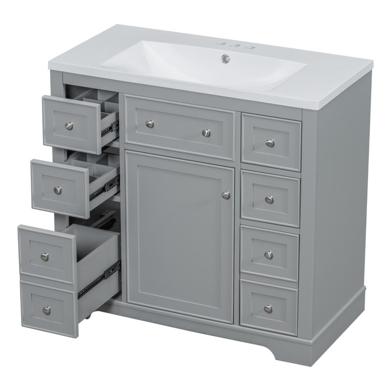 Ensemble de meuble-lavabo 36 po avec lavabo 36 po, Gris