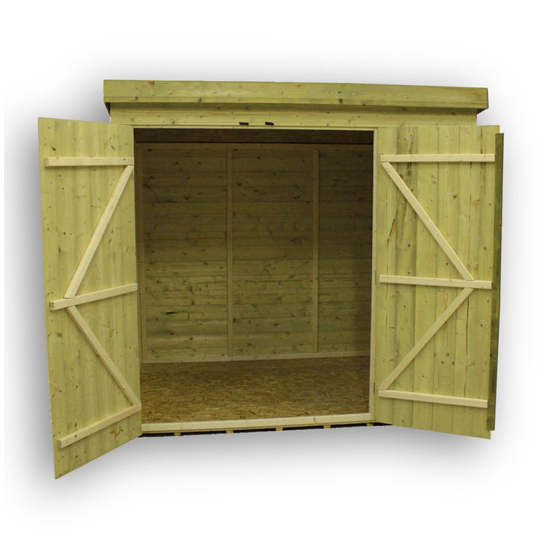 Shiplap Pent Wooden Shed, Left Hand Side