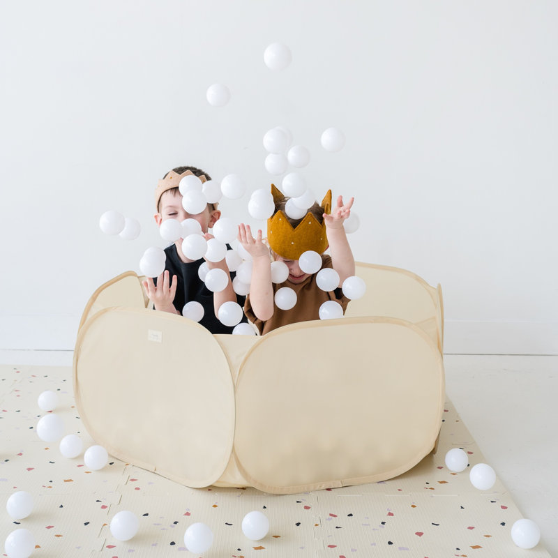 Tapis pour enfants 3 Sprouts en tissu recyclé / uni / beige