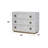 Anpu 3-Drawer Console Cabinet in Silver