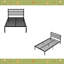 Base de lit plateforme en métal Classic