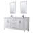 Daria 72'' Double Bathroom Vanity with Carrara Marble Top with Mirror-108910119-108910141-108910117