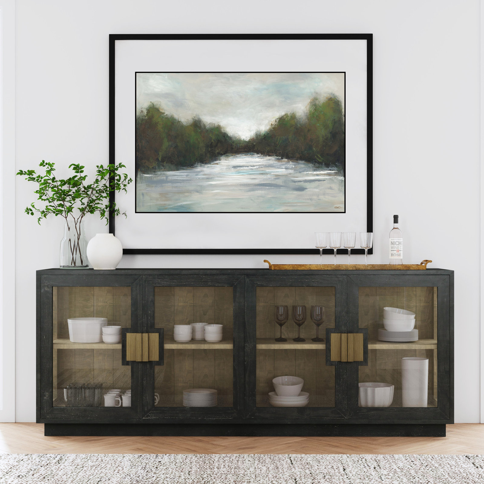 Daniella 90" Sideboard, Black