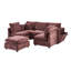Canapé d'angle capitonné de 238 cm avec pouf-1975016415