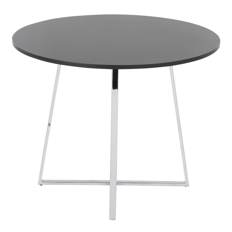 Table de salle à manger Cosmo Canary, Noir, noir, noir, noir, Chrome