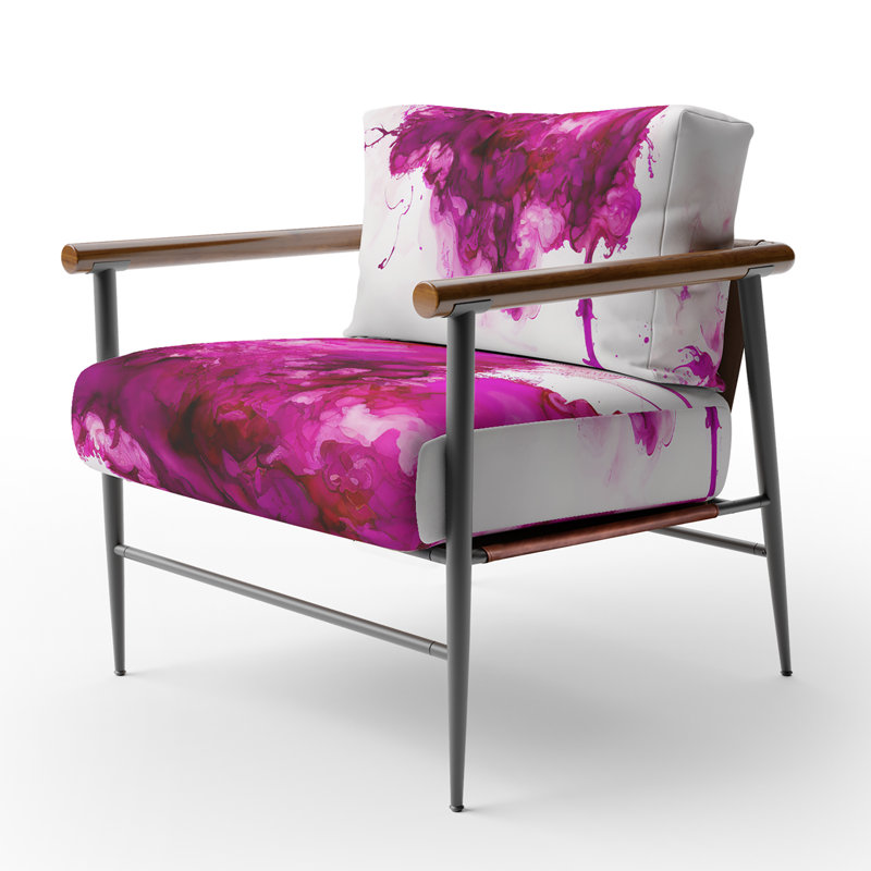 Fauteuil d'appoint rembourré Viva Magenta Secret Wispers III, Noir
