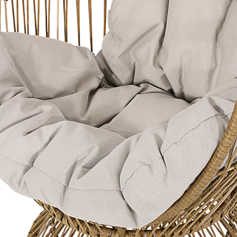 FAUTEUIL PIVOTANT RESEDA, Blanc, Naturel
