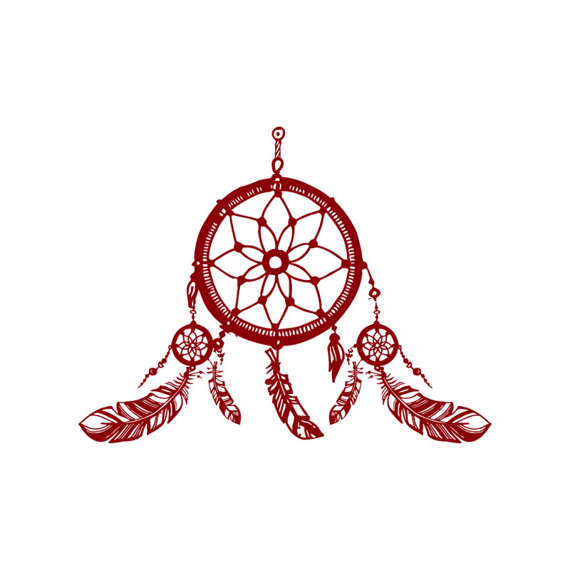 Décalcomanie murale dreamcatcher, Mauve rouge