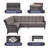 6-Piece Outdoor PE Rattan Sectional Seating Group With Cushions-111700403-111700401