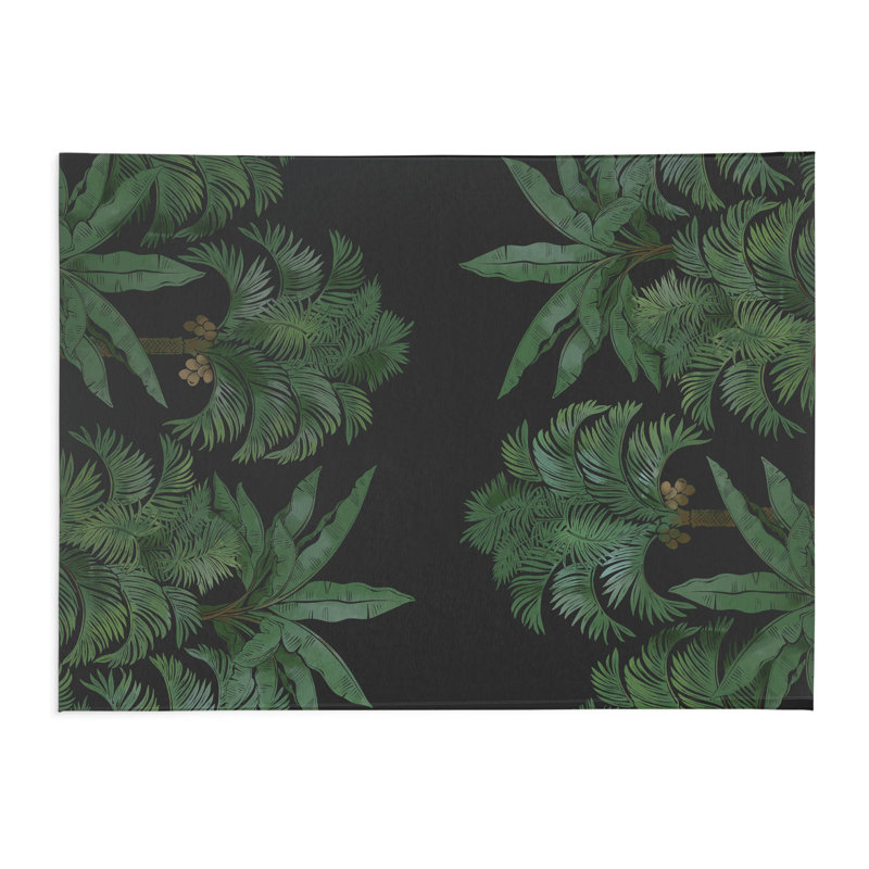 Tapis de cuisine léger antidérapant In the Jungle, Gris anthracite, Rectangle 5 pi x 7 pi